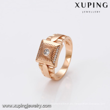 El hombre más nuevo de la joyería de 14460 Xuping suena los anillos con el oro 18K plateado
